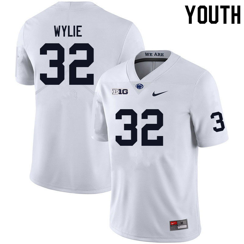 Youth #32 Keon Wylie Penn State Nittany Lions College Football Jerseys Sale-White